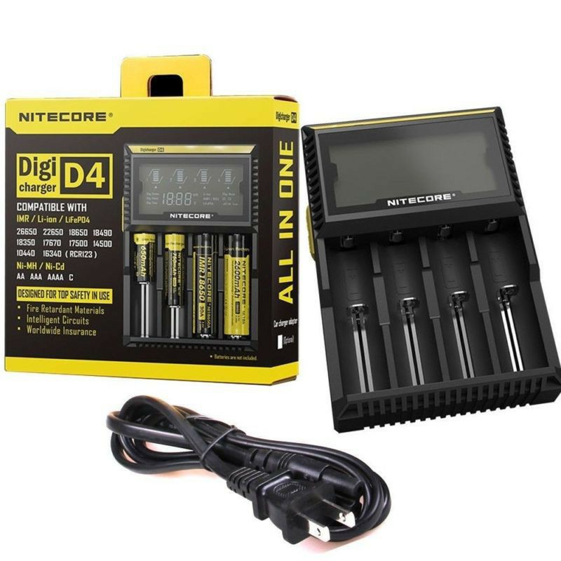 [Chính hãng ] Sạc pin thông minh đa năng Nitecore D4 có màn hình LCD hiển thị chế độ