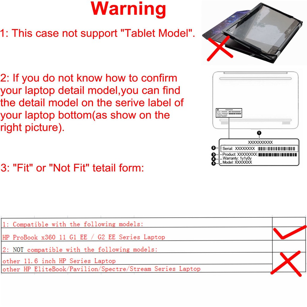 Bảo Vệ Bao Da Máy Tính Bảng Họa Tiết Cảnh Báo Cho Hp Probook X360 11 G1 Ee / G2 Ee / G3 Ee / G4 Ee Series 11.6 Inch