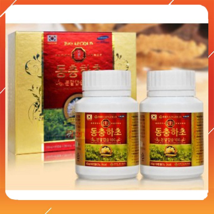 [Hàng chính hãng]  Viên đông trùng hạ thảo Bio Hàn Quốc Hộp 2 lọ 120 viên