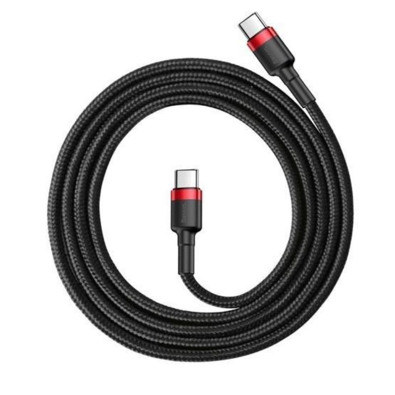 Cáp Sạc Nhanh Basues Cafule Type-C PD 2.0 60W - Dây Dù Siêu Bền - Chống Đứt - Chống Gãy Chiều Dài 1M