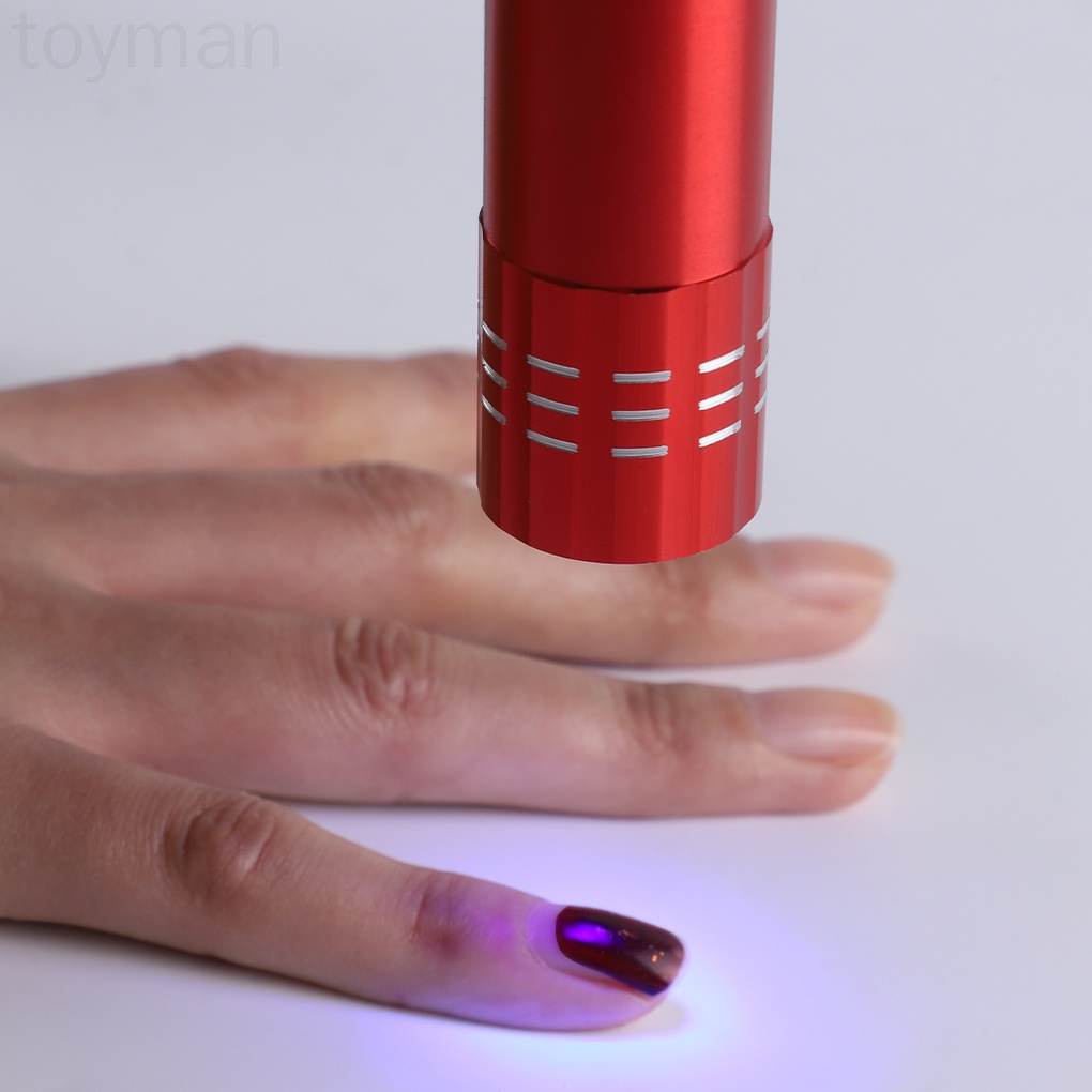 [Hàng mới về] Đèn pin UV 9 bóng Led sấy khô sơn móng tay nhanh chóng nhỏ gọn tiện lợi