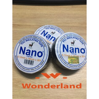 Băng keo điện Nano 18mm 20Y  (cây 10 cuộn)