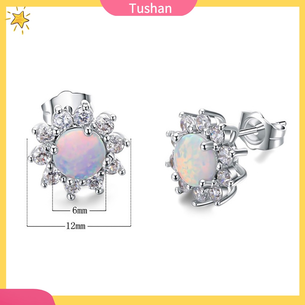 Hoa tai dáng tròn thời trang phong cách cho nữ