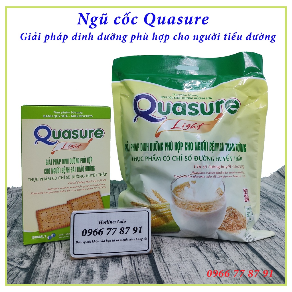 Ngũ cốc dành cho người tiểu đường, ăn kiêng Quasure Light túi 400g