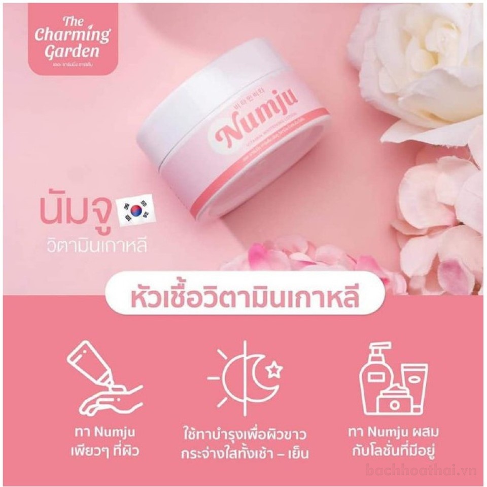 Kem bôi mờ ṫhâm rạn khử mùi toàn thân Numju vıtamın Whitening Lotion Thái Lan