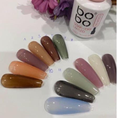 Sơn gel thạch bobo sét 12 màu các màu hót