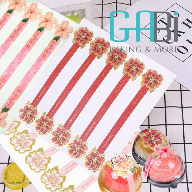 Sticker dán 2 đầu hoa cài (5 miếng/bảng)