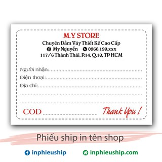Phiếu gửi hàng My Store 400 tờ