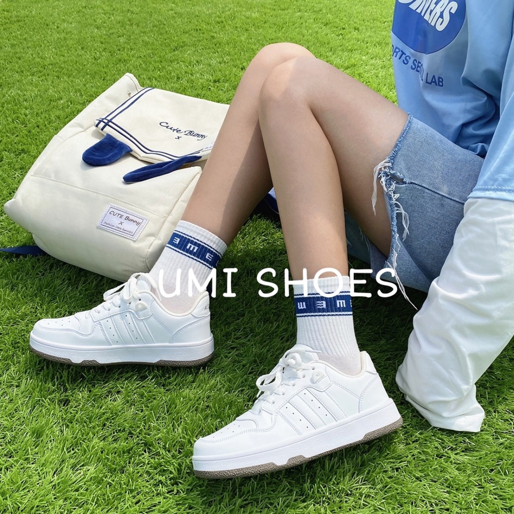 [NOWSHIP] Giày Thể Thao Nữ đế bằng cao phong cách RETRO ulzzang nâu bằng vải canvas bata mới hot đẹp cá tính đi học xinh