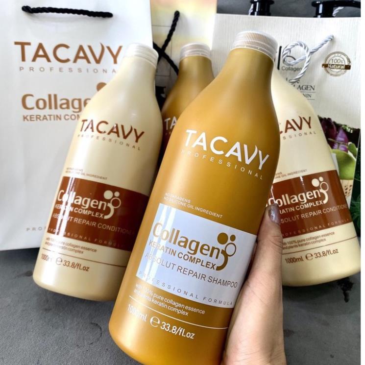 Cặp Dầu Gội Xả TACAVY 1000ml | Giảm Gãy Rụng, Phục Hồi Tóc Hư Tổn, Khô Xơ | BigBuy360 - bigbuy360.vn