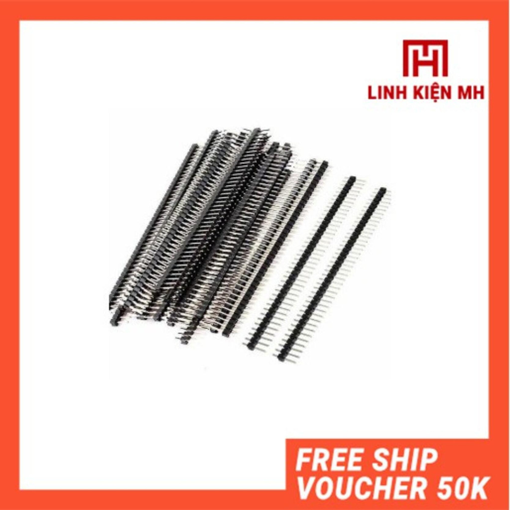 Jump Đực Đơn 1x40P 2.54 Cắm Chân Linh Kiện (Thẳng - Cong) - linhkienmh