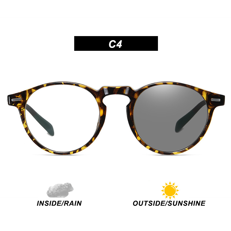 Mắt kính gọng tròn chống tia bức xa kiểu dáng thời trang phong cách retro dành cho nam