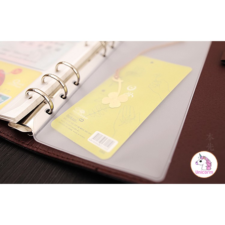 (A5 )Túi zip đựng sticker và túi đựng thẻ cho sổ còng planner A5