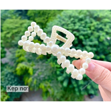 Kẹp tóc nữ đính hạt trai phong cách Hàn Quốc  xinh tươi