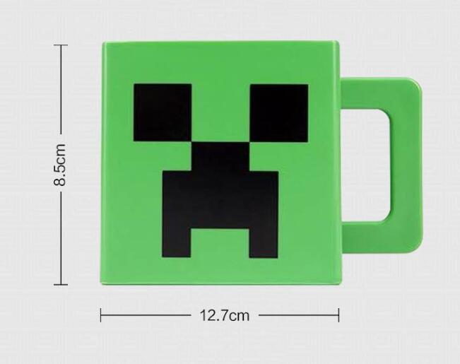 Cốc uống nước bằng nhựa 100% thân thiện môi trường hình minecraft mặt cười