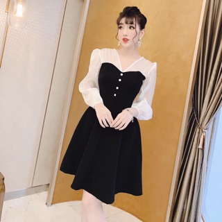 Đầm Tiệc Phối Voan Bigsize
