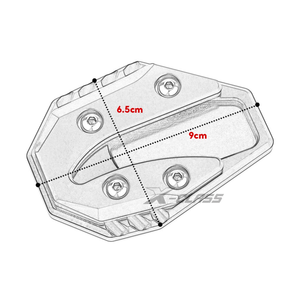 Đế Chân Chống Mở Rộng CNC Cho Xe Máy Yamaha NVX 155 150 AEROX V1 V2 2016 2017 2018 2019 2020 2021
