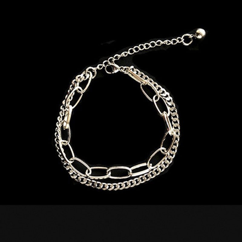 Vòng Tay Hai Lớp Phong Cách Hip Hop Thời Trang Cho Cặp Đôi