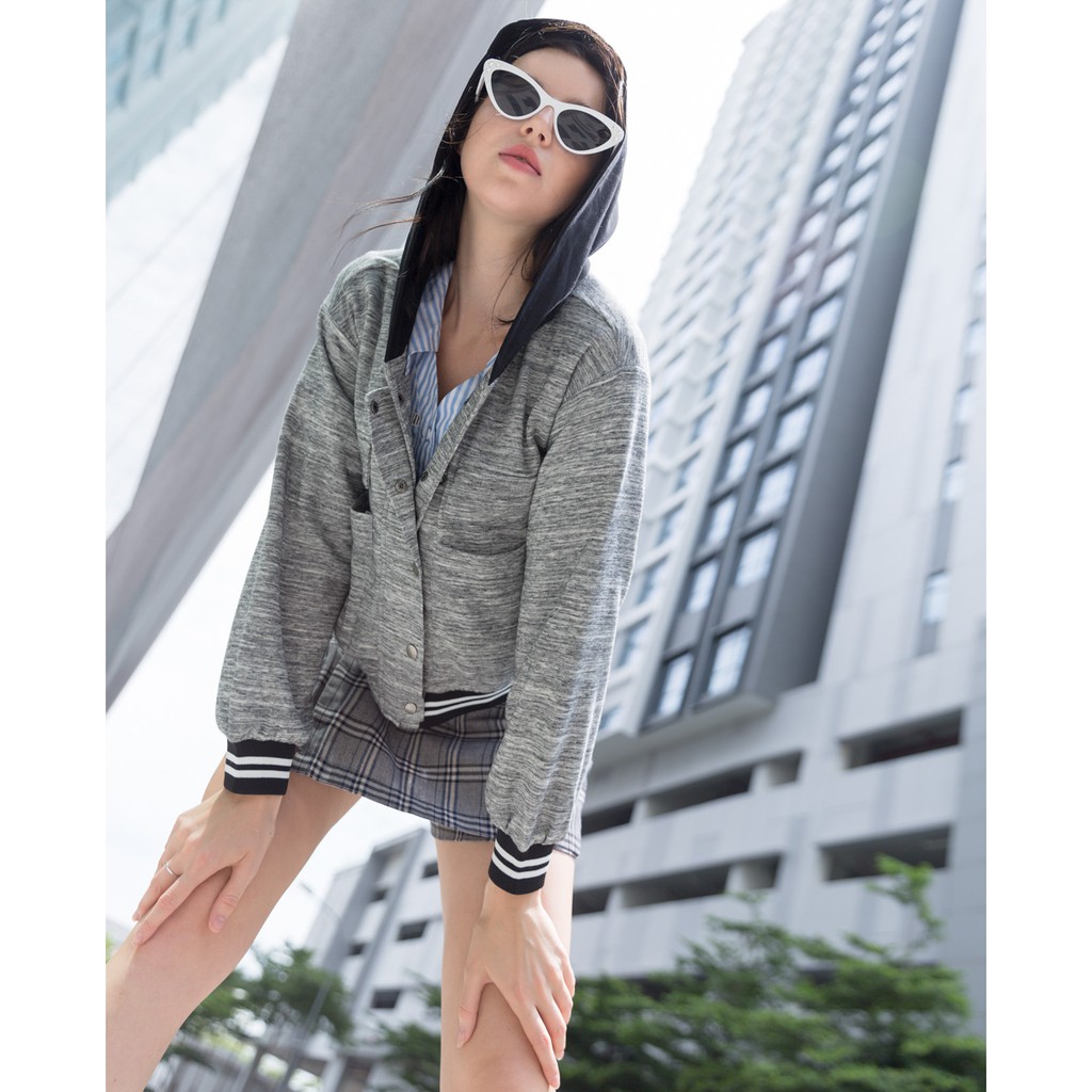 [Mã FAMALLT5 giảm 15% đơn 150k] Áo khoác bomber thun có nón J-P Fashion