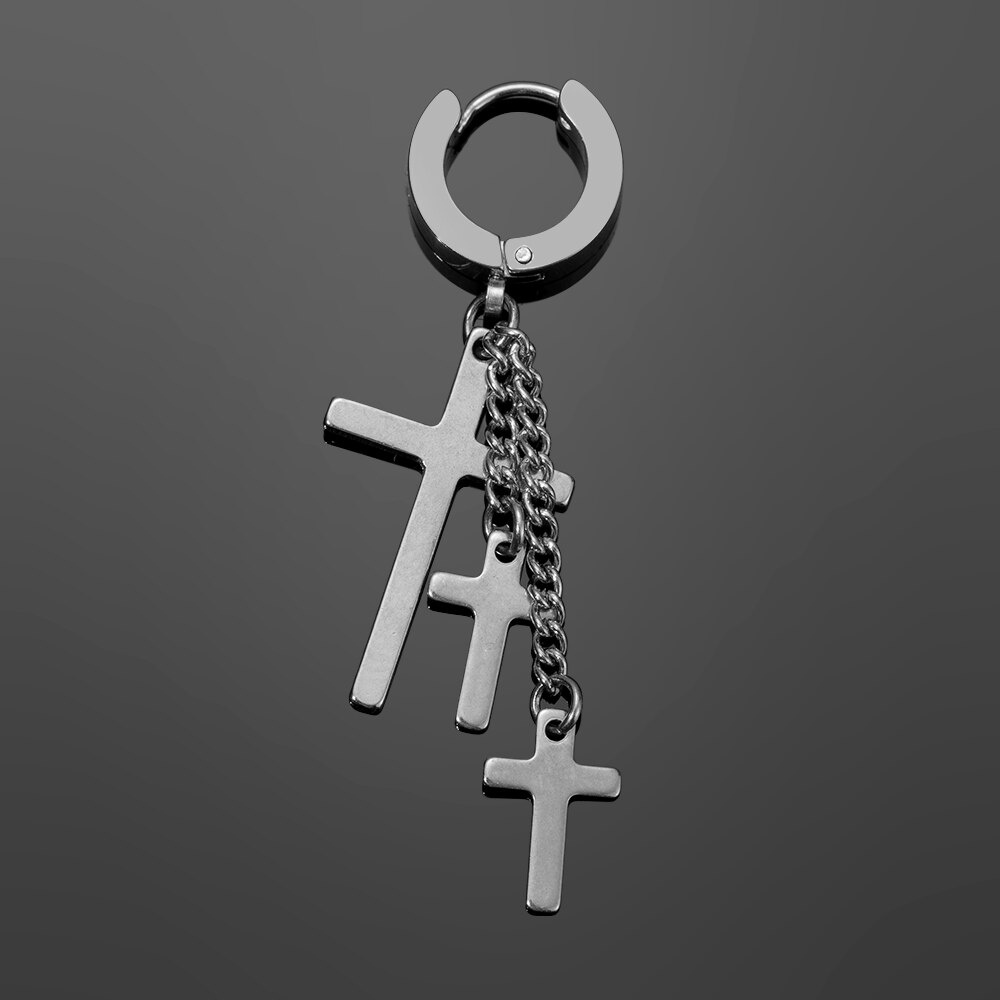 ★★★ 1 Bông Tai Không Xỏ Lỗ Bằng Thép Không Gỉ Phong Cách Âu Mỹ Sáng Tạo