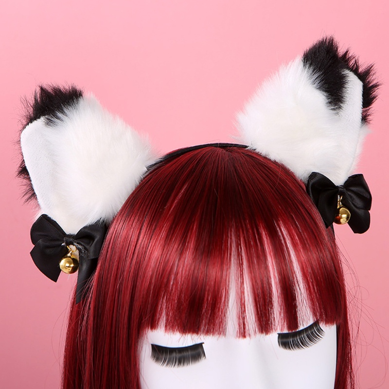 Băng Đô Tai Mèo Bông Mềm Mại Hóa Trang Cho Nữ