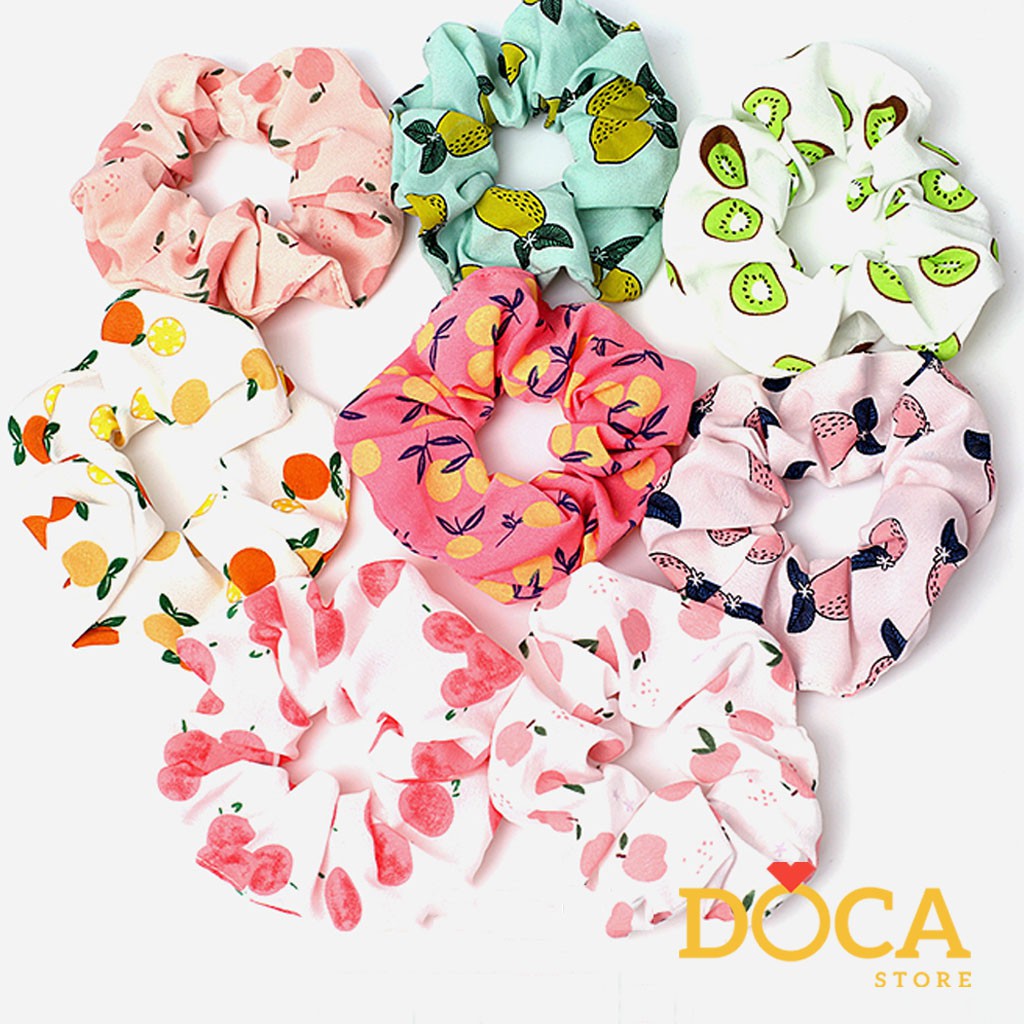 Cột tóc vải Scrunchies Trái cây Hot CT75