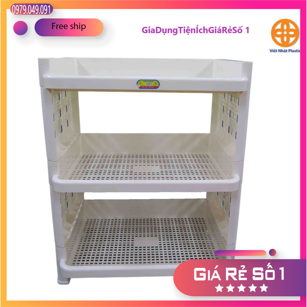 Kệ (trạn) úp chén  kệ bát đĩa 3 tầng nhựa Việt Nhật cao cấp giá rẻ.Kệ Nhật.(Chọn Màu)