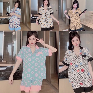 Bộ lụa Mango đùi thiết kế [FREESHIP] chất lụa mềm mịn mát 💯Ảnh thật