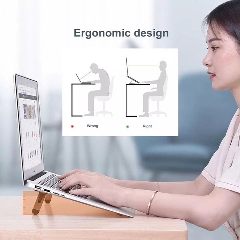 Giá đỡ máy tính xách tay bằng nhựa có thể điều chỉnh gấp gọn phù hợp với Macbook Pro