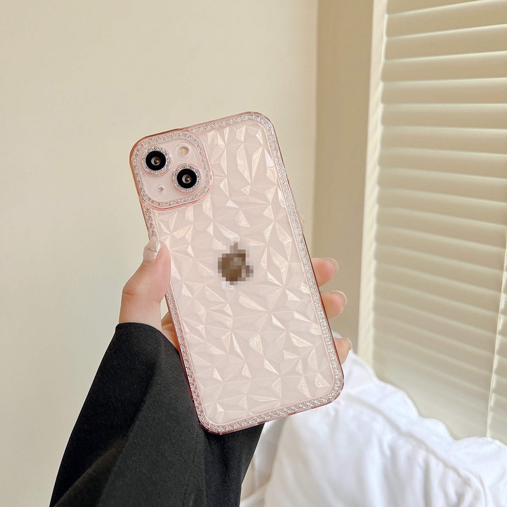 Ốp Điện Thoại Trong Suốt Họa Tiết Gạch Đá Cho iPhone13Pro iPhone12Pro iPhonexsmax iPhone13 12Promax iPhone13