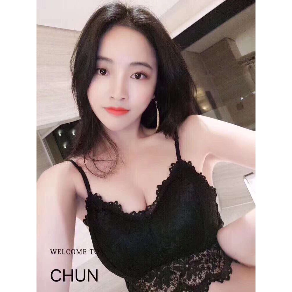 Áo bra ren hoa 2 dây chất ren mềm siêu đẹp 343