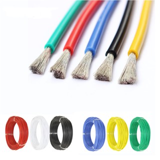 Cáp dây silicon cao su linh hoạt 20AWG - 30AWG 200°Cáp dây đa lõi mềm C 600V Đen Đỏ Vàng Trắng Xanh Xanh