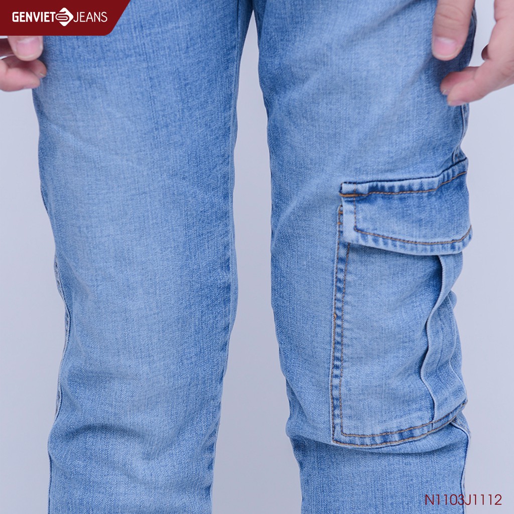 N1103J1112 - Quần Dài Jeans Túi Hộp Bé Trai GENVI