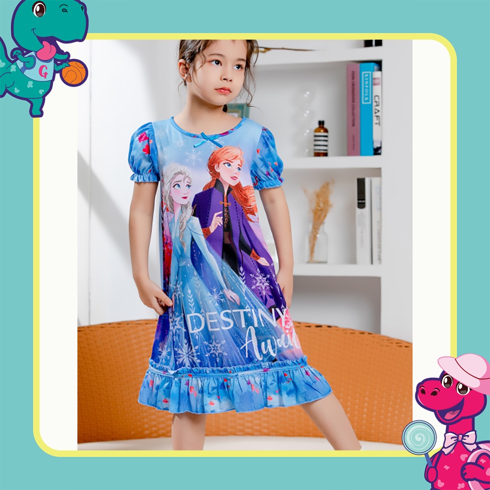 Đầm công chúa Disney siêu đáng yêu cho bé gái (Elsa/Anna/Frozen 2/Tinker Bell/Moana/Merida)