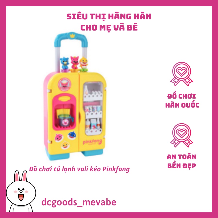 Đồ chơi tủ lạnh đồ dùng phòng bếp có tay kéo vali Baby Shark - Pinkfong