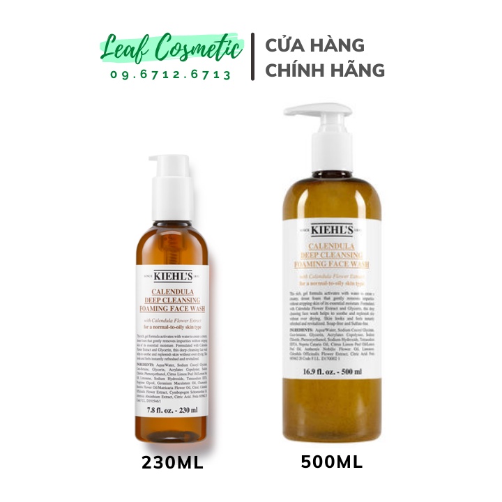 Sữa rửa mặt hoa cúc Kiehl.s Calendula Deep Cleansing Foaming Face Wash FULLSIZE