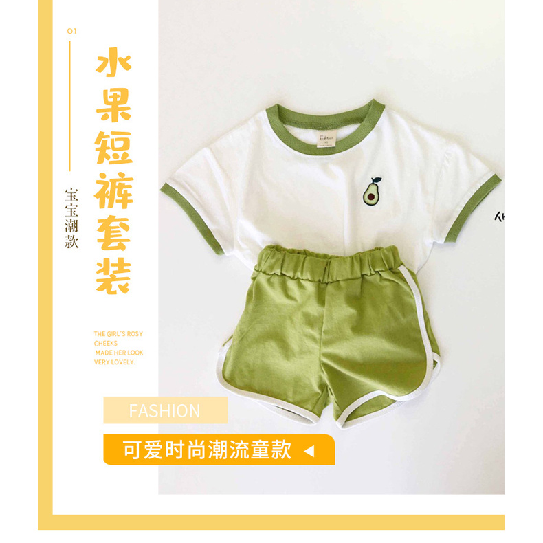 Bộ Đồ Ngắn Tay Thời Trang Mùa Hè Hàn Quốc Mới Năm 2021 Dành Cho Trẻ Em