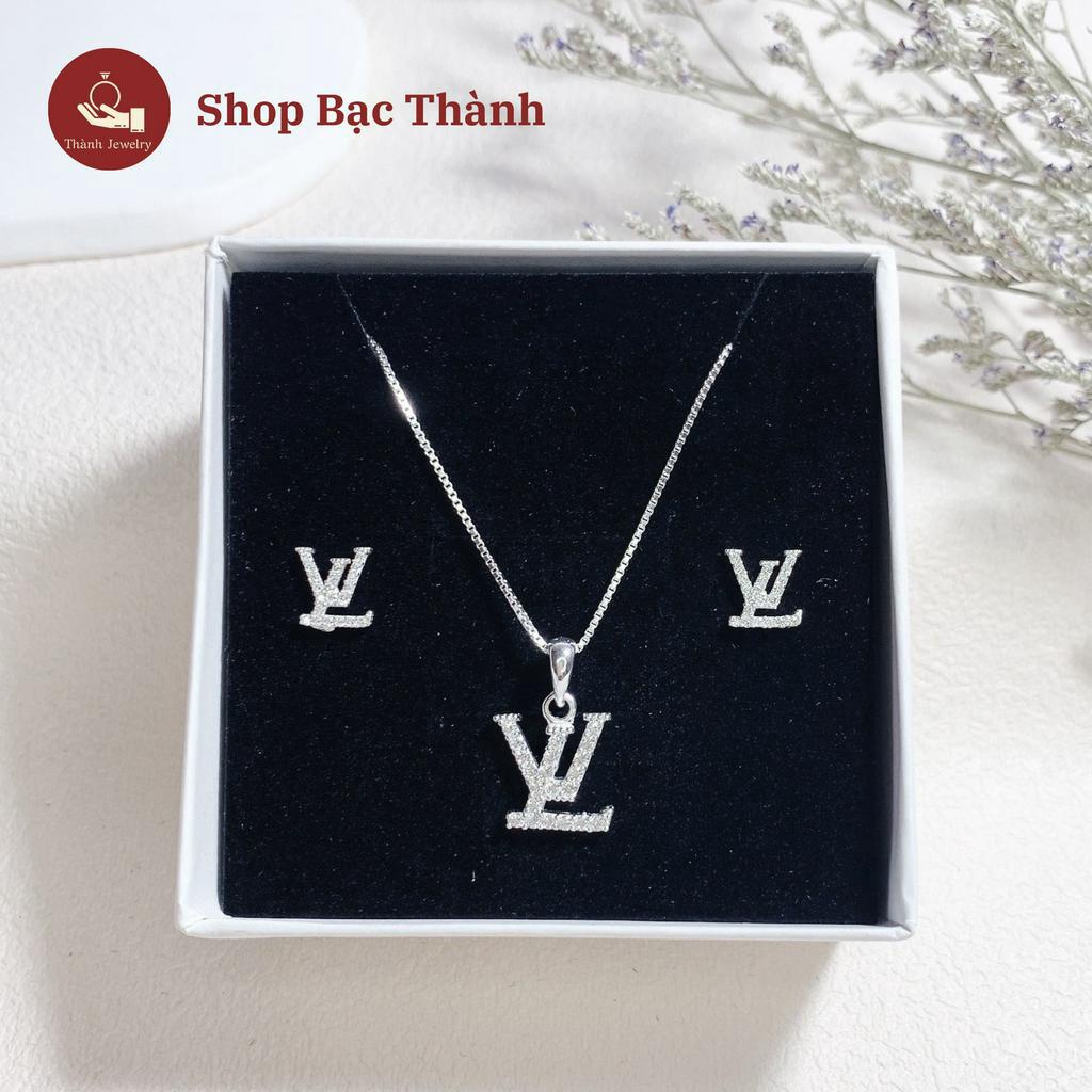 Set bộ dây mặt LV bạc ta cho nữ sang chảnh ( Có Bảo Hành Làm Sáng, Ảnh Thật )