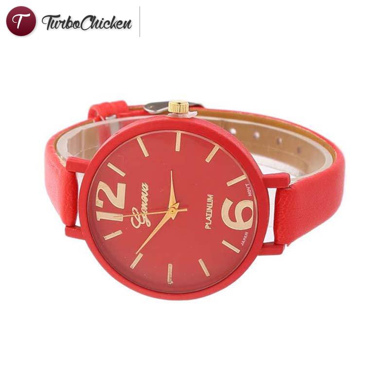 【COD】 Women Watch Candy Jelly Color Genuine Leather Analog Dress Wrist Watch