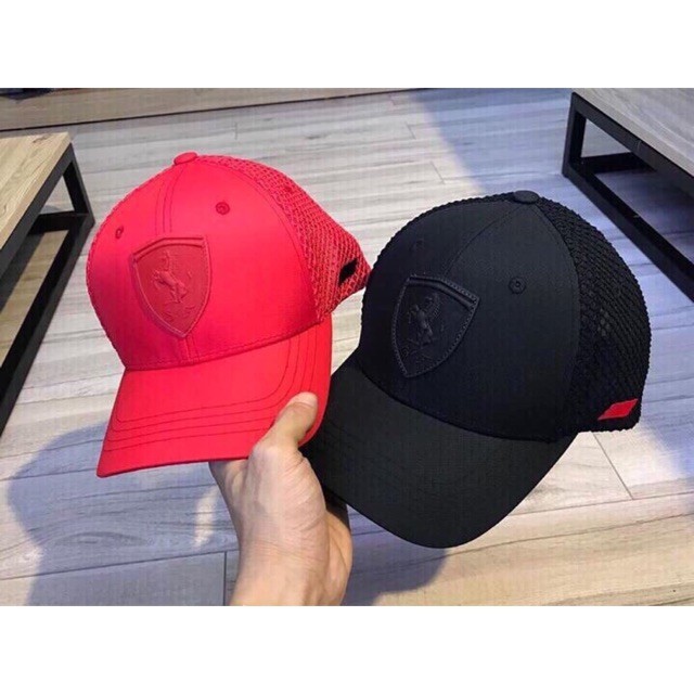 Nón kết Ferrari phối lưới (Mẫu 1) [Kèm quà]