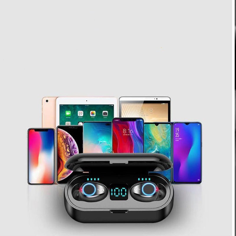 Tai nghe Bluetooth TWS AMOI F9 Phiên bản Quốc tế True Wireless không dây nút cảm ứng kháng nước | BigBuy360 - bigbuy360.vn