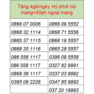 SIM TAM HOA GIƯA số đep Viettel giá rẻ tặng gói siêu ưu đãi