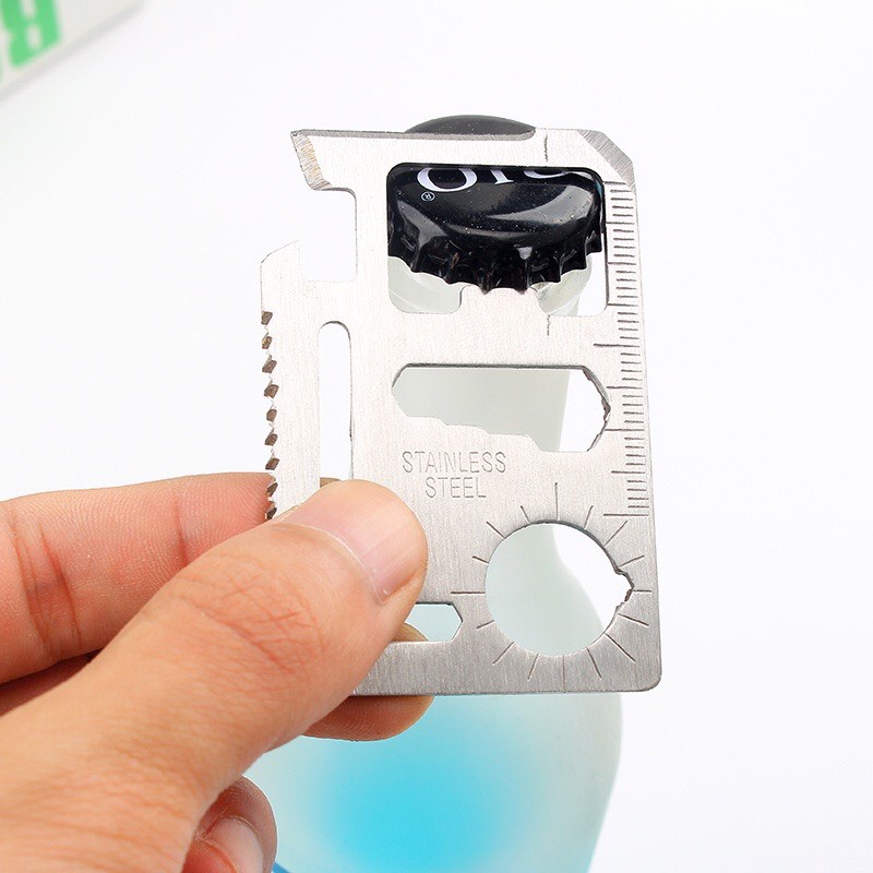 Thẻ đa năng miếng thép 11 chức năng đi phượt loại tốt