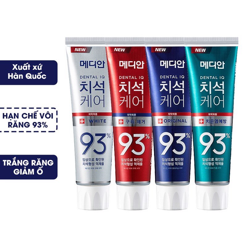 Kem Đánh Răng Median Dental IQ 93% 120g Hàn Quốc Nhập Khẩu Chính Hãng