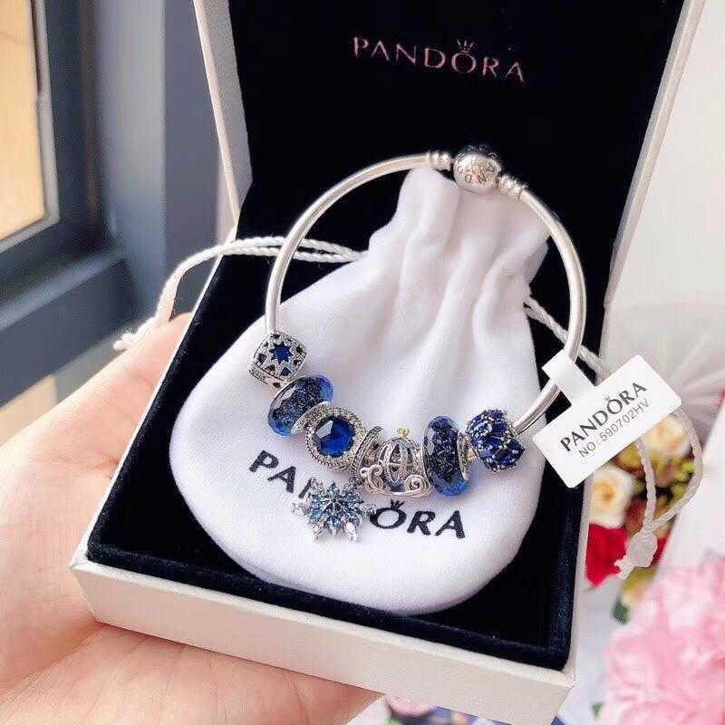 PANDORA Mặt Dây Chuyền Hình Hoa Tuyết Pha Lê Aa03564Sfsd Asrt666