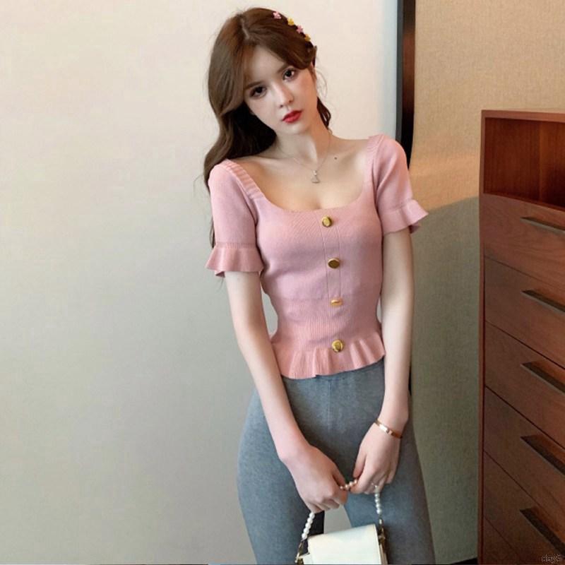 Áo thun nữ tay lỡ cổ tròn form rộng thời trang Hàn