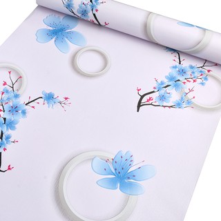 Giấy dán tường 10m cuộn cành đào [mua3giam5k] - Decal dán tường cành hoa đào cuộn dài 10m