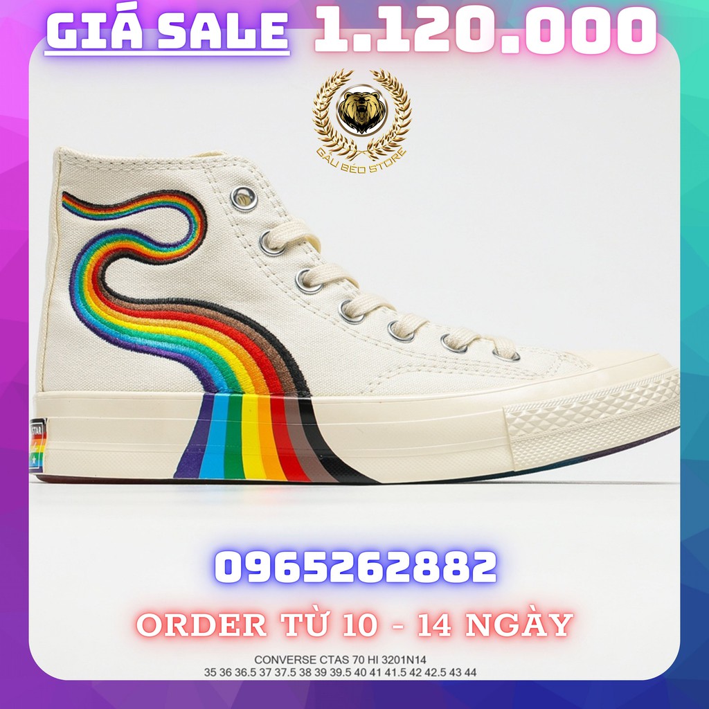 Order 1-2 Tuần + Freeship Giày Outlet Store Sneaker _CONVERSE Pride Chuck 70 MSP: 3201N141 gaubeaostore.shop