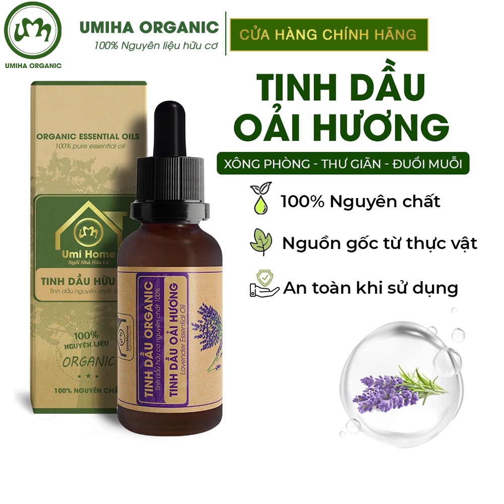 Tinh dầu Oải Hương Lavender hữu cơ UMIHA nguyên chất | Lavender Essential Oil 100% Organic 10ml