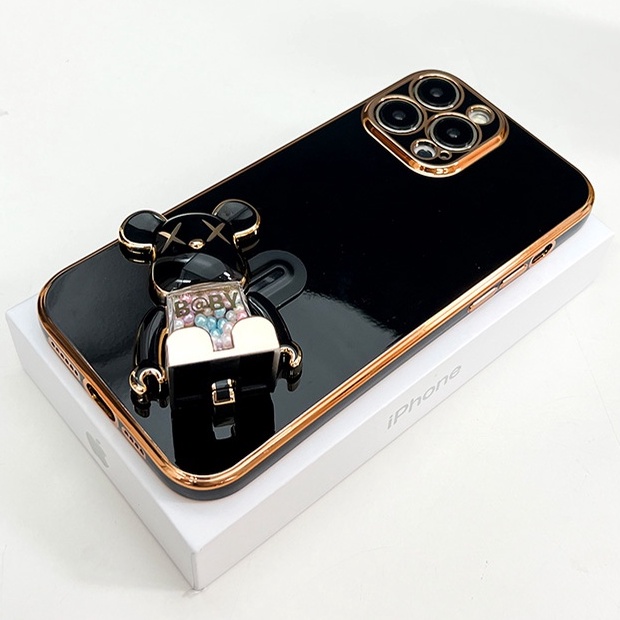 Ốp Điện Thoại Hình Gấu 3d Mạ Điện Cho iPhone 6 plus 6s plus 7 plus 8 plus xs max xr 11 pro max 12 pro max 13 pro max 14 plus 14 pro max